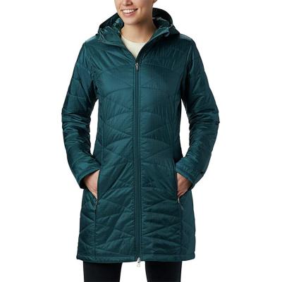 China Fashion Breathable Good Quality Lightweight Goose Down Stripper Jacket Women Long Down Jacket With Hood for sale