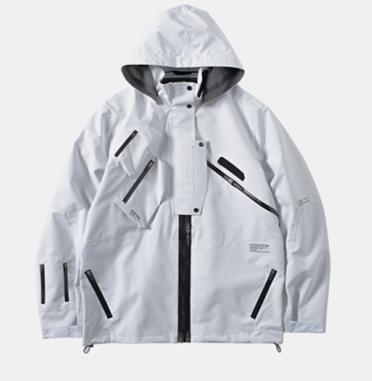 China High Quality Sustainable Anorak Outerwear White Waterproof Men's Casual Jacket With Hooded for sale