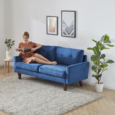 China 2 Seater Modern Velvet Royal Blue Sectional Loveseat for sale