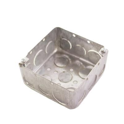 China Galvanized Steel 2-1/8 Deep Square Electrical Cajas 52171 Metal Electrical Outlet Box for sale