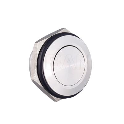 China Silver Alloy Micro Stroke Mini Switch 16MM Stainless Steel 1NO Momentary Push Button for sale