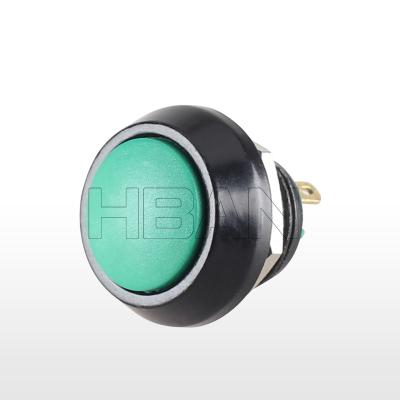 China HBAN Nylon Arcade Button 12mm Dome Momentary Push Button Switches Waterproof IP65 for sale