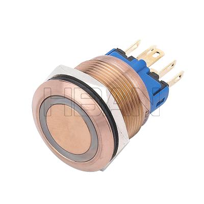 China Customized Bronzed Aluminum Alloy Door Bell LED Metal Push Button Switch for sale