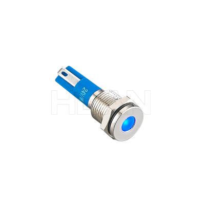 China China Manufacturer Nickel Plated Brass 6mm 8mm Blue Metal 12 Volt Lights Small Led Indicator Waterproof for sale