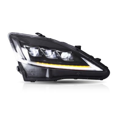 China Auto Car Light Three Head Eyes Lamp Set High Quality FOR LEXUS IS LED 2006-2012 HID Headlight IS250 for sale