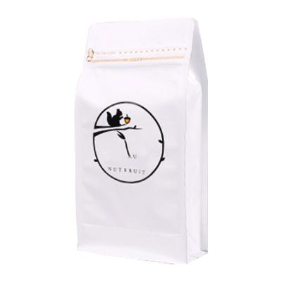 China Matte Printing Square Bottom Zipper Valve Aluminum Foil Wrapping Paper Moisture Proof Food Packaging 250g 500g 1kg Stand Up Pouch Coffee Bag for sale