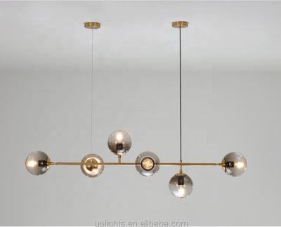 China Modern Glass Globe Chandelier With Adjustable Hanging Globe Glass Globe Sputnik Chandelier Light Ceiling Lamp for sale