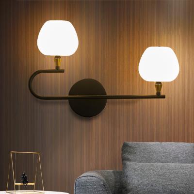 China Modern Bedroom Hall Fixture Bathroom Vanity Lamp 3 Lights Mid Century LED Wall Sconce Globe Wall Light for sale