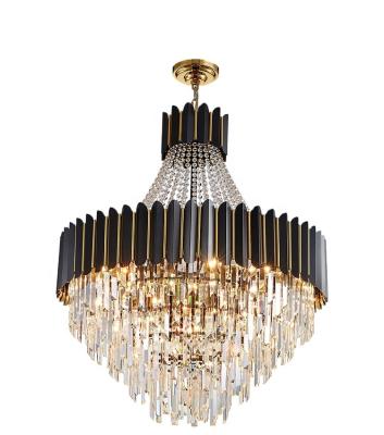 China Luxury modern oval crystal chandelier k9 factory less moq big crystal chandeliers for hotels for sale