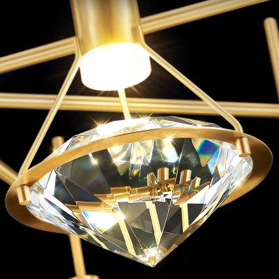 China Dimmable K9 Crystal Dimmable K9 Crystal Copper LED LED Ceiling Light Corridor Aisle Room Decor Lights Decoration for sale