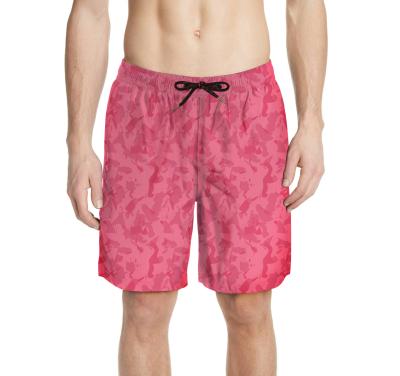 China Plus size 2021 new style men print fabric shorts quick dry beach wear plus size trunks for sale