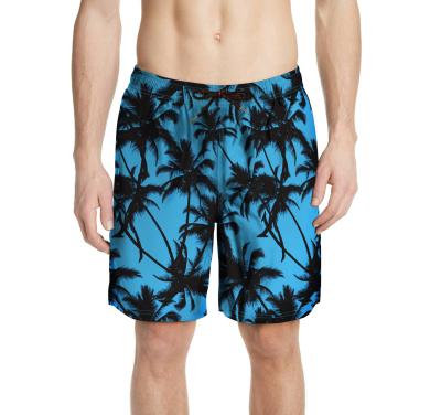 China 2021 Plus Size Leaf Printing Mens Quick Dry Beachwear Shorts Plus Fabric Custom Design Trunks for sale