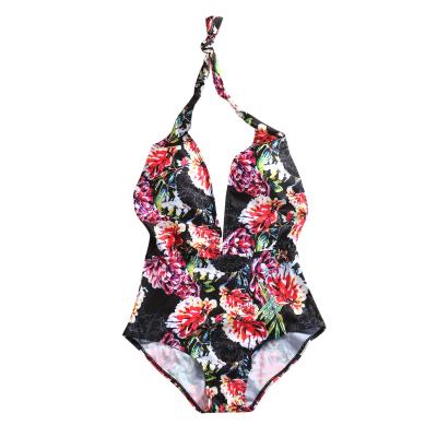 China Wholesale Swimwear Breathable Female Bikini Swimwear One Piece Beach Floral Print Swimsuit for sale