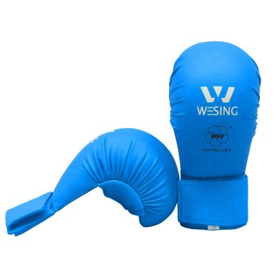 China The Microfiber Wesing Karate Gloves WKF Leather Karate Gloves Full Set The Open Set Of Karate Gloves for sale