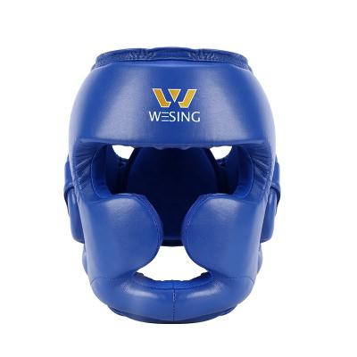 China Custom Totally Enclosed Boxing Headgear Microfiber Wesing Top Ten Leather Head Guard Boxing Pattern for sale