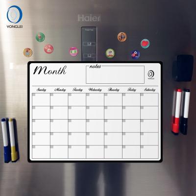 China 3.3-30A2 Nanotechnology Magnetic Dry Erase Magnetic Monthly Planner For Fridge for sale