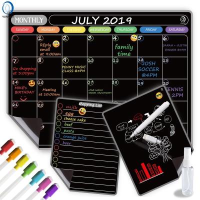 China 10.5P-1 Home Fridge Magnetic Calendar Erasable Magnetic Calendar Fridge Notepad with Pen for sale