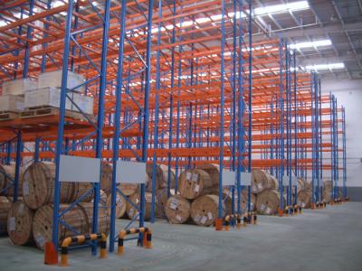 China 6 Levels Cold Rolling Steel Selective Pallet Racking For Storage , Blue / Orange for sale