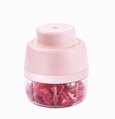 China 30times Automatic Mini Electric Garlic Crusher Stainless Steel Children's Mini Garlic Chopper for Vegetable and Fruit for sale