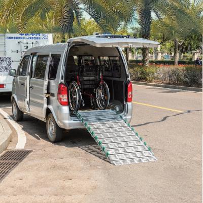 China Barrier Free Foldable Handicap Passenger Motorcycle And Disability Scooter Ramps For MPV Or Low Cars for sale