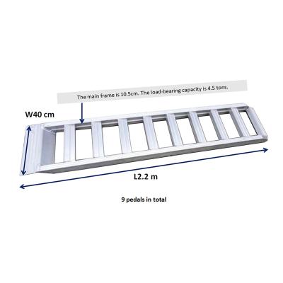 China Strong High Quality Folding Aluminum Ramp For Heavy Duty Truck 5T Capacity SUV ORV Loading Ramp Motorcycle Ramps for sale