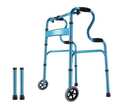 China Modern Aluminum Folding Walker Rollator For Adult Two Wheels Lightweight Rollator Walker For Elderly for sale