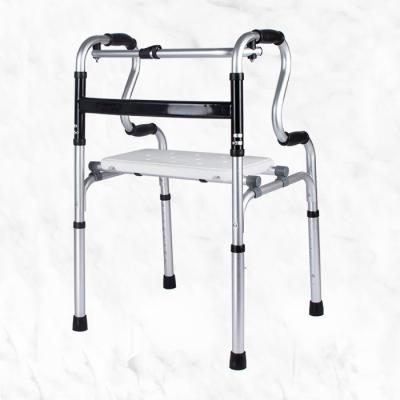 China Bathroom Safety Equipments Height Adjustable Aluminum Folding Mobility Walking Aids For Seniors for sale