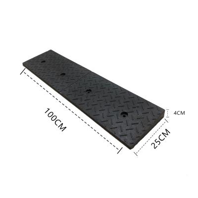 China High Capacity Threshold Barrier-Free Rubber Wheelchair Door Ramp Rubber Door Ramp For Scooters for sale