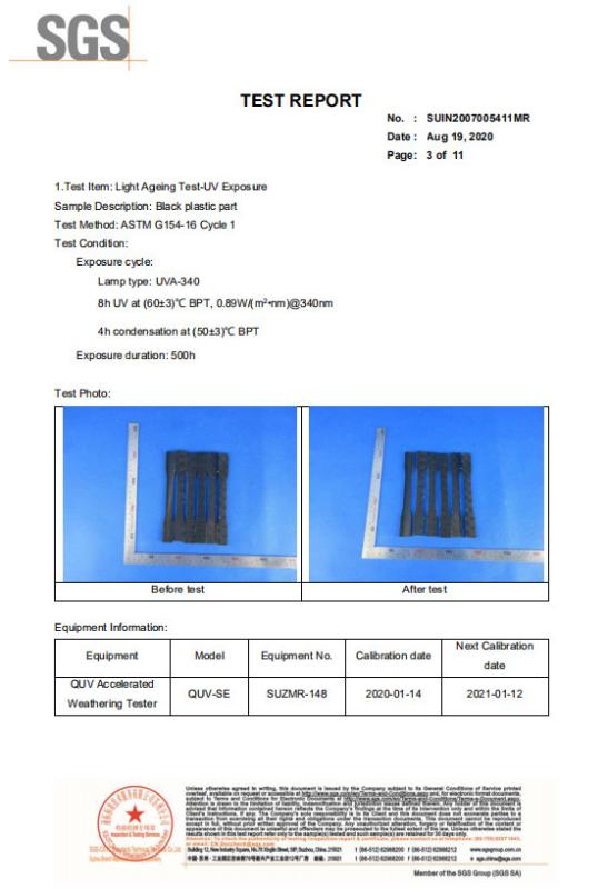 SGS Certificate - Changzhou Makewell Industry Co., Ltd