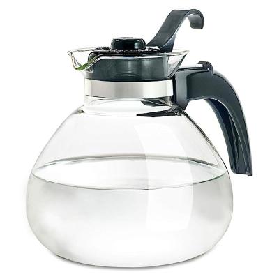 China 2023 new design fashion 1000ml 1500ml 1800ml borosilicate glass teapot coffee pot viable teapot for sale