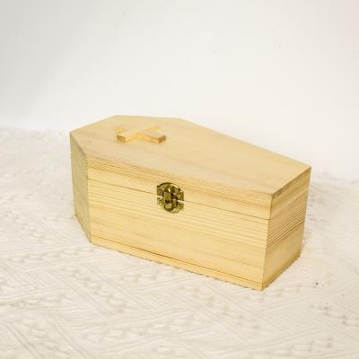 China Sustainable Manufacturer Pet Caskets Funeral Supplies With Photo Framed Handmade Elegant Classic Wooden Cremation Urn For Dogs And Cats Ashes for sale