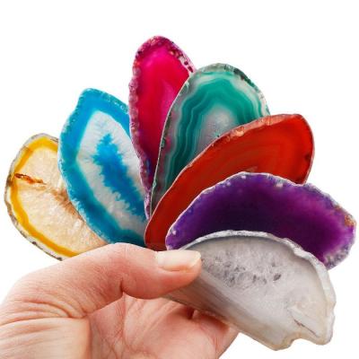 China China Wholesale Natural Polished Agate Slices Small Crystal Geode Slices Rough for sale