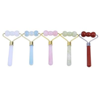 China China wholesale rose jade jade slim massager gold quartz crystal jade roller female face wrinkle jade roller for sale