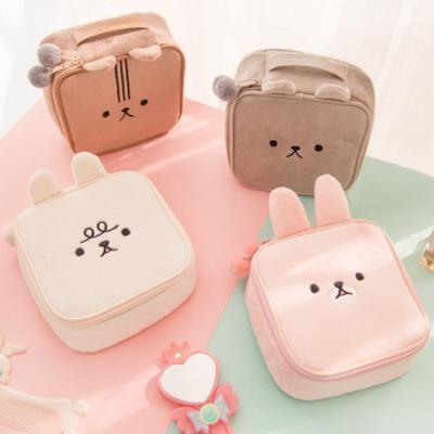 China Fashion Cartoon Bear Large Capacity Small And Portable Travel Cosmetic Bag Cosmetic Bag for sale