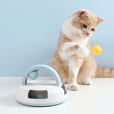 China 2022 Viable New Rocker's Toy Ball Automatic Interactive Cat Feather Toy for sale