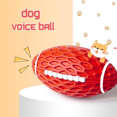 China 2022 Hot Selling Sustainable Rubber Chew Toys Interactive Dog Puppy Plays Ball Dog Toy Squeaky Ball for sale