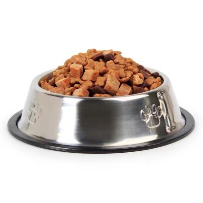 China Amazon Sustainable Hot Sale 304 Stainless Steel Dog Bowls Stainless Steel Pet Feeder Dog Food Feeding Bowl for sale