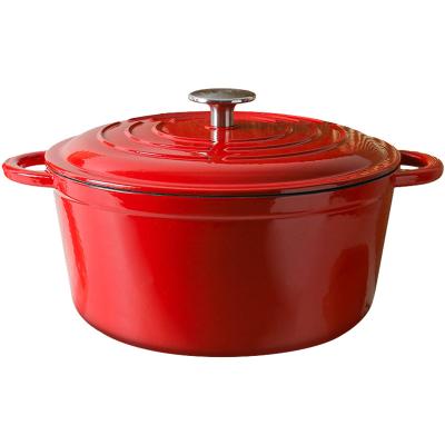 China Sustainable Korea Color Cast Iron Enamel Casserole Cookware Small Soup Pot 11792 for sale