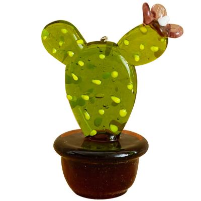 China Cactus Shape KOREAN Simple Glass Crafts Desk Ornaments 3252 for sale