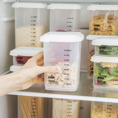 China Plastic Freshness Preservation 240ML-2200ML StorageJar Storage Boxes Dry Food Storage Food Containers For Kitchen 3036 for sale