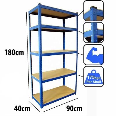 China Suitable for boltless metal outside 5 tier corner storage stacking rack warehouse storage rack for sale