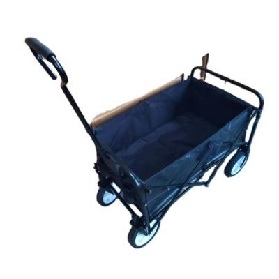 China PVC Coated Black Camping Trolley Cart Folding Cart Foldable Outdoor Utility Carts for sale