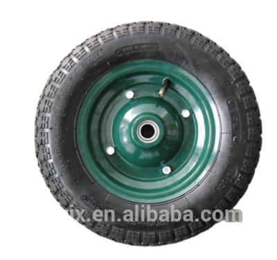 China Cart Rubber Metal Rim Green Cart Tire Wheels 350 7 for sale