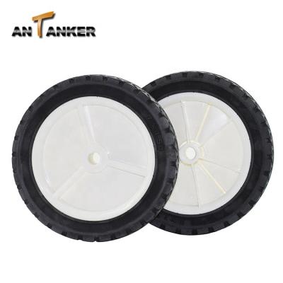 China Semi-Pneumatic Garden Equipment Semi-Pneumatic Rubber Tire 9611 Spare Wheel Tread Diamond 7-Inch Plastic Wheel for sale