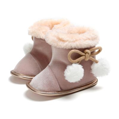 China Fashion Trend Bowknot Shoes Winter Hot Selling Booties for Infant Baby Casual Baby Booties for sale