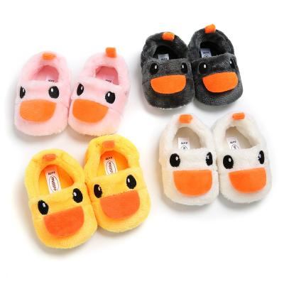 China Wholesale Lightweight 1 Year Old Infant Prewalker Toddler Cute Baby - Doll Shoe For Girls Love Cute Baby Furry Slippers for sale