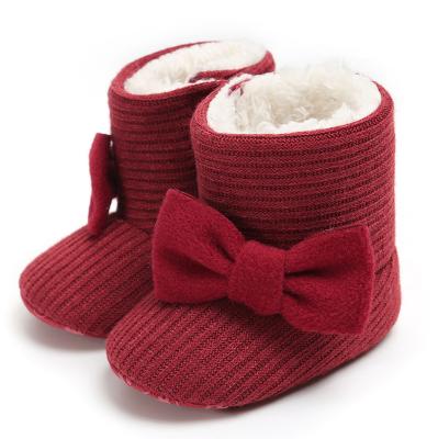 China Hot Sale Newborn Toddler Fashion Trend Plush Baby Snow Ball Boots Cute Girl Christmas Boots Toddler Shoes Baby Winter Boots for sale