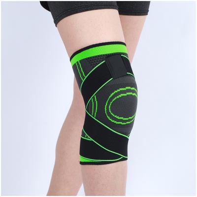 China Adjustable Elasticity Collision Gym 2021 Protective Breathable Joint Sports Lightweight Compression Knitted Knee Sleeve for sale