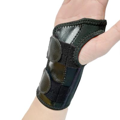 China Tendonitis and Arthritis Pain Night Sleep Splint Neoprene Leather Adjustable Breathable Wrist Brace for sale