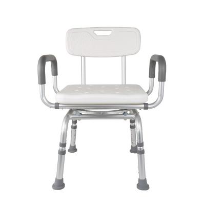 China Wholesale Best Selling Waterproof Rehabilitation Equipment Seat Adjustable Shower Chair with Back and Arms for sale